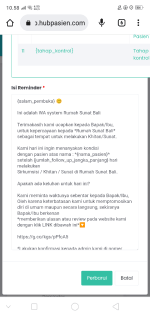 Aplikasi Reminder Follow Up Pasien via Whatsapp Saat Edit Pesan Reminder