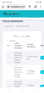 Aplikasi Reminder Follow Up Pasien via Whatsapp Saat Pesan Reminder