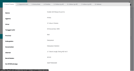 Aplikasi Reminder Follow Up Pasien via Whatsapp Saat Detail Pasien Selesai