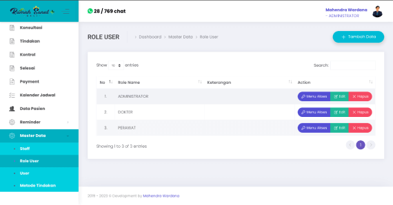 Aplikasi Reminder Follow Up Pasien via Whatsapp Saat Role User