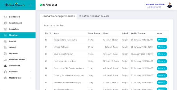 Aplikasi Reminder Follow Up Pasien via Whatsapp Saat Tindakan